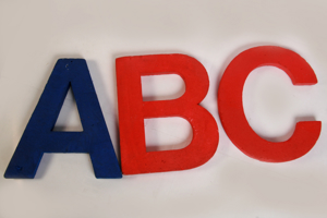 Styropor Buchstaben ABC Deko Schulanfang 20 x 26cm