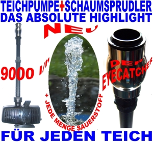 9000 l h riesen-sauerstoff-teichpumpe+springbrunnen+messingdüse Bild 6
