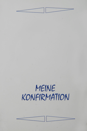 Grußkarten 10x Konfirmations-Danksagungskarten weiß-blau Foto-Klappkarten 9x13 Fotorahmenkarte