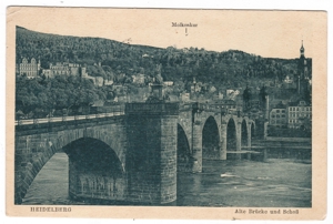 AK Heidelberg, Alte Brücke Schloss, Molkenkur, kein Papal