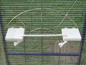 pipano Doppel Sitzbrett für Vogelkäfig, Wellensittich, SD1010 Bild 1