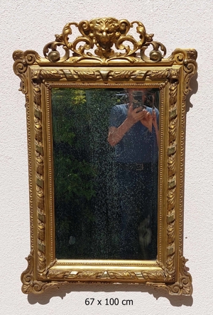 Großer antiker Spiegel   Gold Bild 1