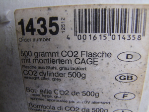 CO2 Flasche 500g voll mit Cage Mehrwegflasche aquarium kohlendioxid zapfanlage OVP Bild 5