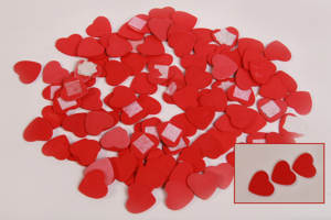 Konvolut 100xHolz Herzen rot 2cm Herz Deko Streudeko Tischdeko Hochzeit Taufe Basteln