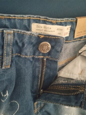 NEU mit Etikett - ZARA Jeans Hose kurz / Pants - Größe: 116 Bild 4