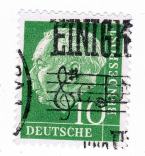 Bund 10 Pfennig Heuss 1955, Sonderstempel