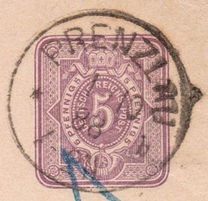 Deutsche Reichspost, Postkarte, Antwort anno 1888 Bild 2