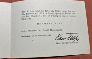 Berühmte Reutlinger - Herrmann Kurz, Matthäus Alber, Gustav Schwab Bild 12