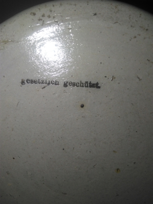 Antiker Bierkrug Turm Motiv mit Zinn Deckel vor 1945 Bild 15