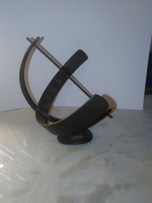 Briefbeschwerer Sonnenuhr Kunsthandwerk Metall Messing Bild 2