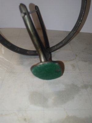 Briefbeschwerer Sonnenuhr Kunsthandwerk Metall Messing Bild 5