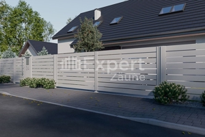 Lamellenzaun, Sichtschutzzaun, Moderne Zäune, Aluminium Bild 5