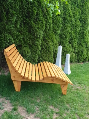 Sinnesbank Relaxliege Lärche / Douglasie Waldsofa Bild 10