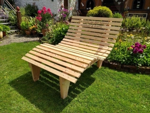 Sinnesbank Relaxliege Lärche / Douglasie Waldsofa Bild 8