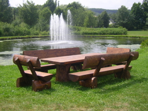 Sinnesbank Relaxliege Lärche / Douglasie Waldsofa Bild 9