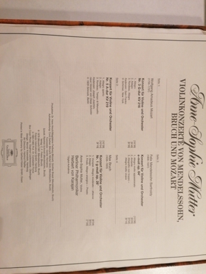 Ann-Sophie Mutter Violinkonzerte von Mendelssohn, Bruch und Mozart,Vinyl,Deutsche Grammophon Gesells Bild 2