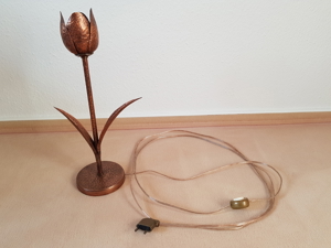 Tulpe Designer Tischlampe Kupfer Hammerschlagtechnik Handarbeit Bild 2