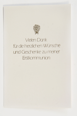 Grußkarten3 Kommunio-1xKonfirmations-Danksagungskarten weißGold FotoKlappkarten 9x13 Fotorahmenkarte Bild 8