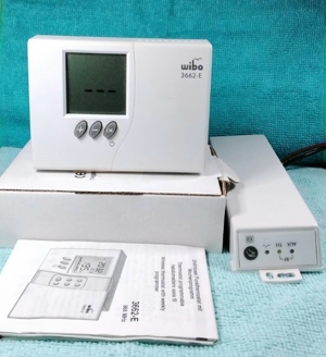 Wibo Funk Thermostat 3662-E Empfänger 3664-EP Elektro Heizung Temperatur Regler NEU OVP Bild 1