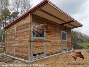 Professionelle - Aussenbox, Pferdestall, Pferdebox und Offenstall - Weidehütte pferd, Unterstand