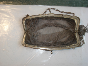 1 antikes silber Handtäschchen, Kettentasche, ca. 1900 Bild 2