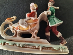 Winterschlitten Porzellan