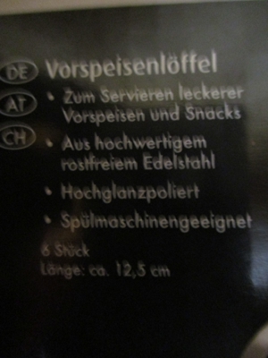 Ernesto - Vorspeisenlöffel - gebogen - NEU - 6 Stück Bild 3