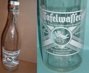 Sinsheim / Elsenz, Karl Nerpel, Tafelwasserflasche, no PayPal
