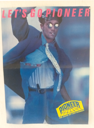 Poster Plakat PIONEER Jeans 60x80 80er vintage