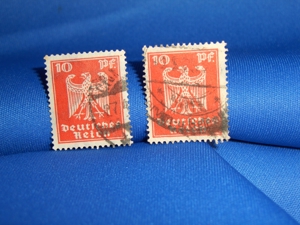 2 Briefmarken 10 Pfennig Deutsches Reich