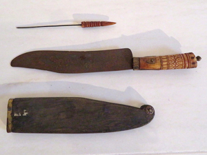 Antikes Messer aus Indonesien / Bormeo (?), sehr filigran verarbeitet Bild 5