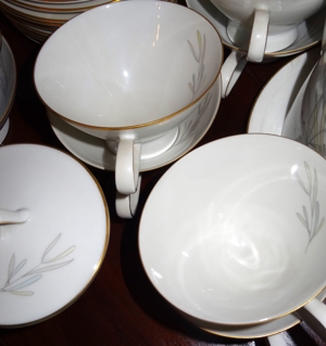 Rosenthal Kaffeeservice / Teeservice, Form 2000, Gräser, Goldrand Bild 3