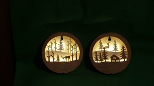 Weihnachtliche LED - Holzbilder Bild 2