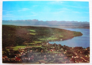 Herrsching am Ammersee (540 m) gegen Zugspitze u. Tiroler Alpen Ansicht aus den 70er Jahren