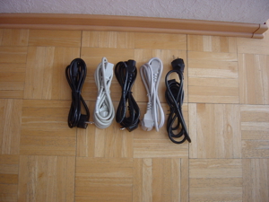 5 X Stromkabel für PC Drucker Monitore 2,0m, und 1,8 m 2 x schwarz und 2 x grau NEU Bild 4