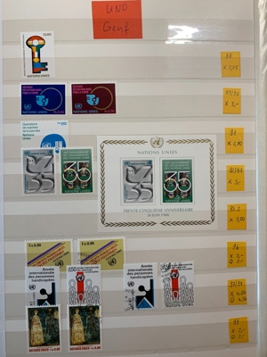 Briefmarken UNO Genf Bild 1