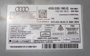 Audi A6 A7 4G Radio 4G0035180G (Steuergerät für Informationselektronik RMC) Bild 3
