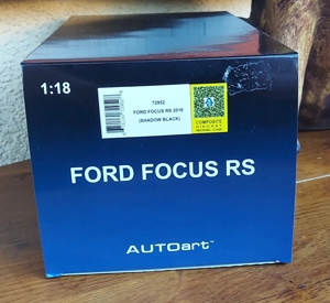 1:18 Ford Focus RS 2016 Shadow Black Autoart Neu Ovp Bild 12