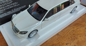 1:18 Mercedes-Maybach S 600 Pullman White mit Ovp neu Bild 11