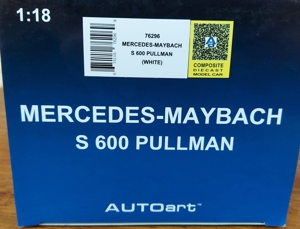 1:18 Mercedes-Maybach S 600 Pullman White mit Ovp neu Bild 2
