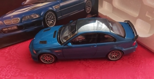 1:18 BMW m3 gtr e46 coupe blue carbon ovp Bild 1