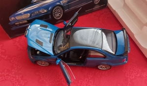 1:18 BMW m3 gtr e46 coupe blue carbon ovp Bild 11