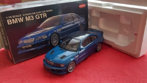1:18 BMW m3 gtr e46 coupe blue carbon ovp Bild 2