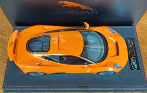 1:18 VAV Jaguar Concept C-X75 Orange auf Ledersockel BBR MR Ovp Bild 16