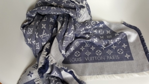 Louis Vuitton Tuch Schal Denim Blau Tücher Monogram LV Bild 1