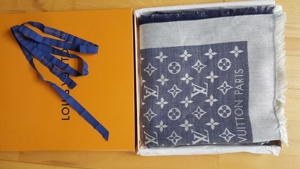 Louis Vuitton Tuch Schal Denim Blau Tücher Monogram LV Bild 4