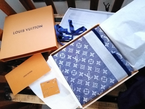 Louis Vuitton Tuch Schal Denim Blau Tücher Monogram LV Bild 6