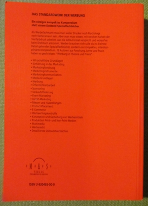 Werbung in Theorie und Praxis von Karl Schneider u. Prof. Pflaum 5.Ausgabe 2000 Bild 2