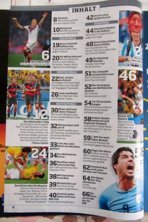 Fußball Deutschland Weltmeister 2014 Zeitschrift Broschüre Alle Spiele Bild 2