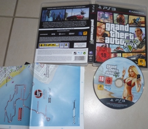 GRAND THEFT AUTO V PS3 PLAYSTATION 3 MIT ANLEITUNG UND KARTE